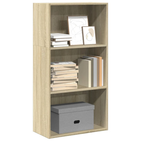 Vidaxl boekenkast 60x30x114 cm bewerkt hout sonoma eikenkleurig