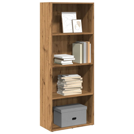 Vidaxl boekenkast 60x30x152 cm bewerkt hout artisanaal eikenkleurig