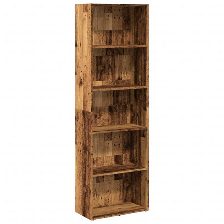 Vidaxl boekenkast 60x30x189 cm bewerkt hout oud houtkleurig