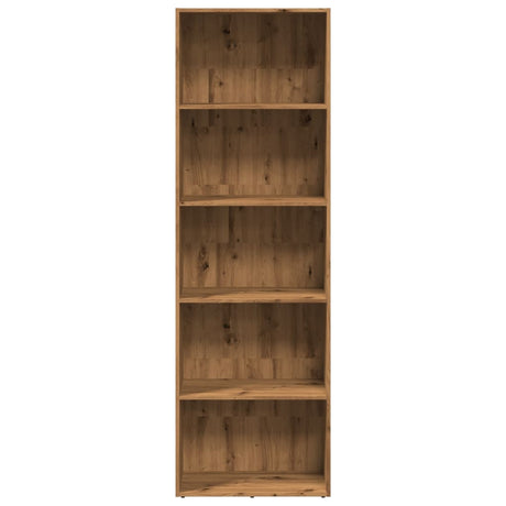 Vidaxl boekenkast 60x30x189 cm bewerkt hout artisanaal eikenkleurig