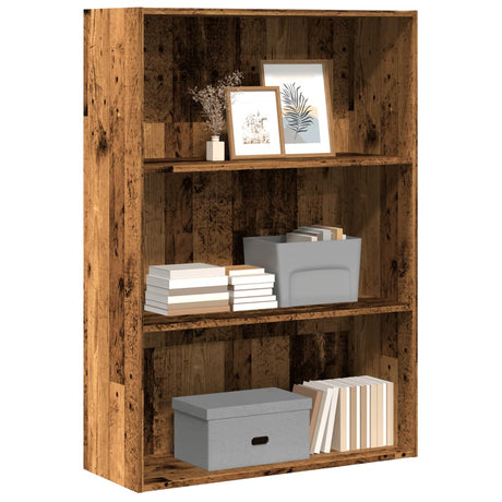 Vidaxl boekenkast 80x30x114 cm bewerkt hout oud houtkleurig
