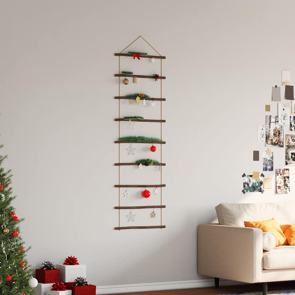 Vidaxl wanddecoratie laddervormig 50x150 cm naturel tak