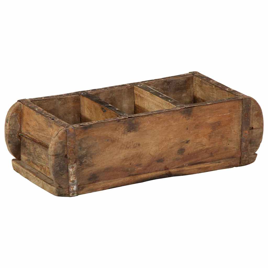 Vidaxl dienblad 4 pcs bruin 30 x 14 x 9 cm massief gerecycled hout