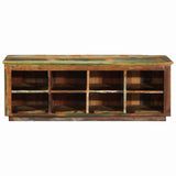 Vidaxl schoenenkast bruin 110 x 35 x 40 cm massief gerecycled hout