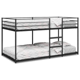 Vidaxl stapelbed zonder matras 75x190 cm staal zwart