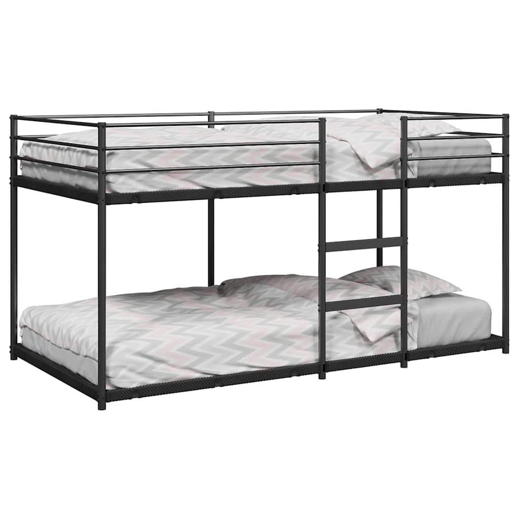 Vidaxl stapelbed zonder matras 75x190 cm staal zwart