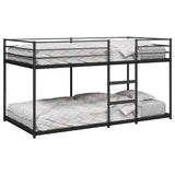 Vidaxl stapelbed zonder matras 75x190 cm staal zwart
