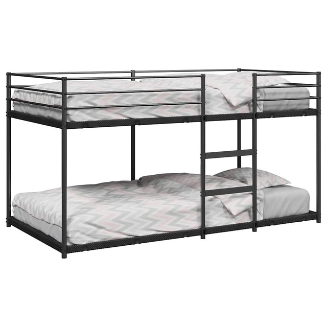 Vidaxl stapelbed zonder matras 75x190 cm staal zwart