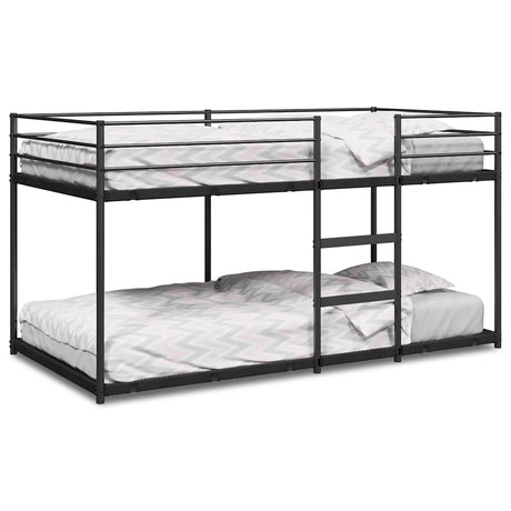 Vidaxl stapelbed zonder matras 100x200 cm staal zwart
