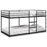 Vidaxl stapelbed zonder matras 107x203 cm staal zwart