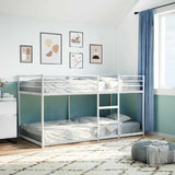 Vidaxl stapelbed zonder matras 90x200 cm staal wit