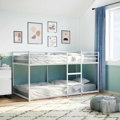 Vidaxl stapelbed zonder matras 100x200 cm staal wit