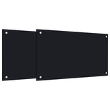 Vidaxl Splash -Screens Cucina 2 ST 70x50 cm Black indurito