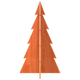 Vidaxl kerstdecoratie kerstboom 80 cm massief grenenhout wasbruin