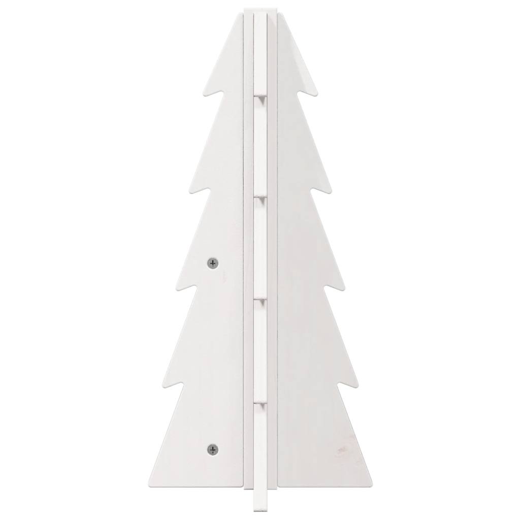 Vidaxl kerstdecoratie kerstboom 49 cm massief grenenhout wit