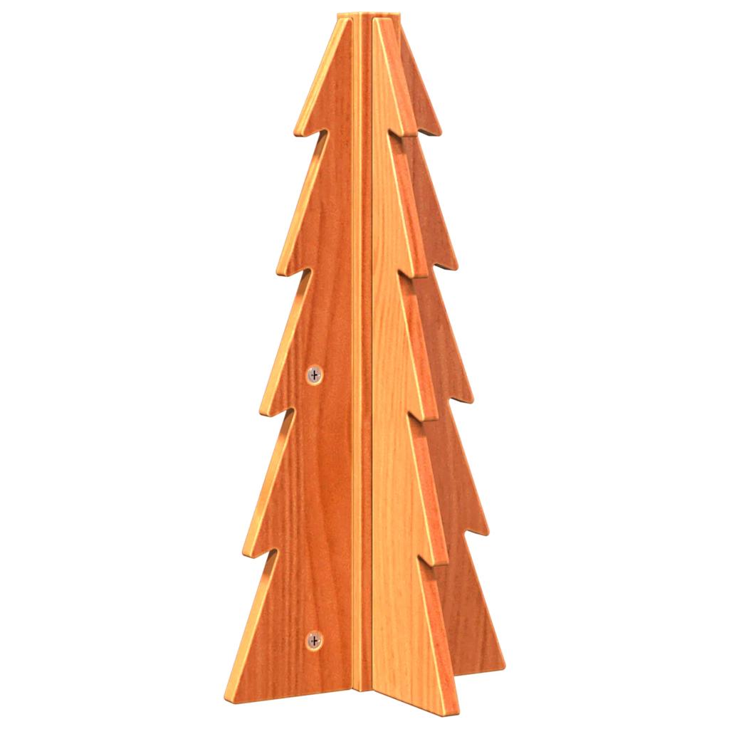 Vidaxl kerstdecoratie kerstboom 49 cm massief grenenhout wasbruin