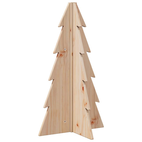 Vidaxl kerstdecoratie kerstboom 69,5 cm massief grenenhout