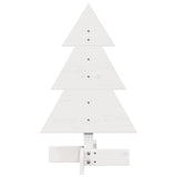 Vidaxl kerstdecoratie kerstboom 60 cm massief grenenhout wit