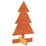 Vidaxl kerstdecoratie kerstboom 60 cm massief grenenhout wasbruin