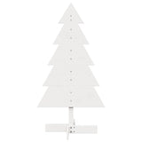 Vidaxl kerstdecoratie kerstboom 100 cm massief grenenhout wit