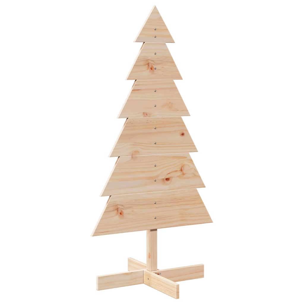 Vidaxl kerstdecoratie kerstboom 120 cm massief grenenhout