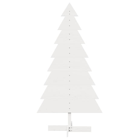 Vidaxl kerstdecoratie kerstboom 150 cm massief grenenhout wit
