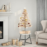 Vidaxl kerstdecoratie kerstboom 100 cm massief grenenhout