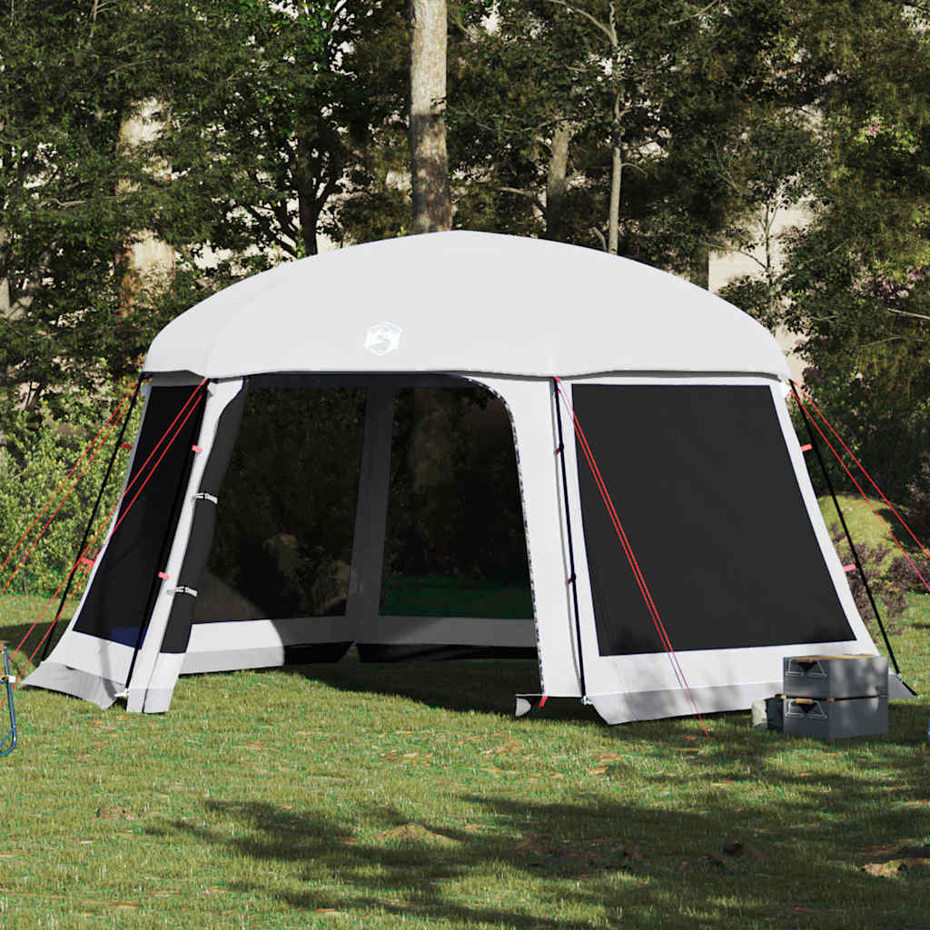 Vidaxl zwembadtent met uitneembare buiten- gaaswanden 512x458 cm grijs