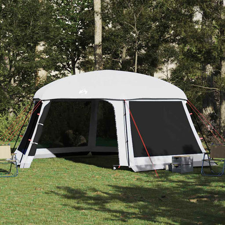 Vidaxl zwembadtent met uitneembare buiten- gaaswanden 618x532 cm grijs