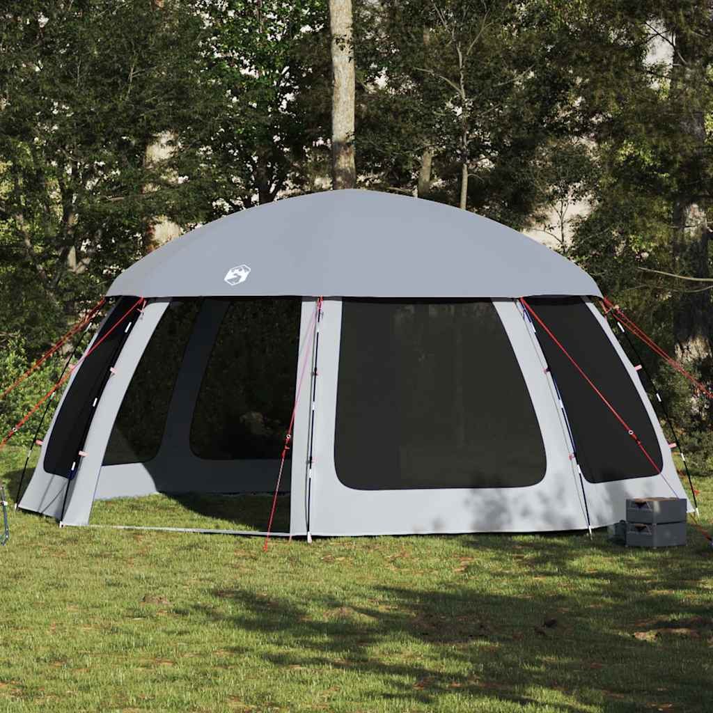 Vidaxl zwembadtent met uitneembare buiten- gaaswanden 510x510 cm grijs