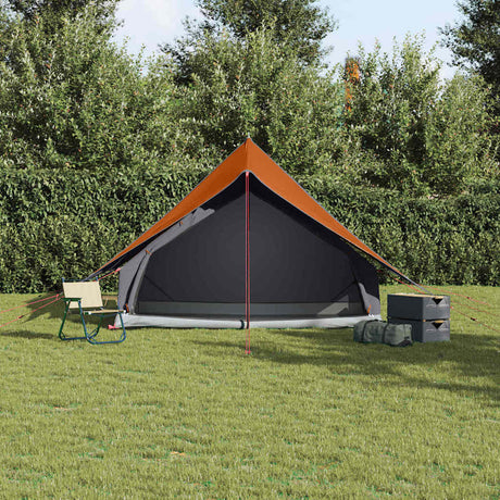 Vidaxl gezinstent met dak grijs en oranje 315 x 286 x 200 cm