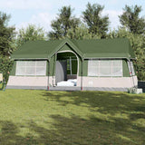 Vidaxl gezinstent groen en beige 622 x 295 x 238 cm polyester en staal