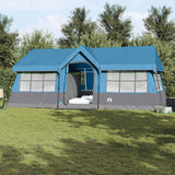 Vidaxl gezinstent blauw en grijs 622 x 295 x 238 cm polyester en staal