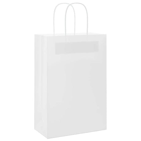 Vidaxl papieren zakjes 250 st met hengsels 21x11x31 cm wit