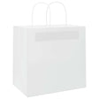 Vidaxl papieren zakken 250 st met hengsels 26x17x25 cm wit