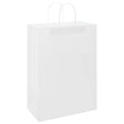 Vidaxl papieren zakken 250 st met hengsels 32x17x44 cm wit