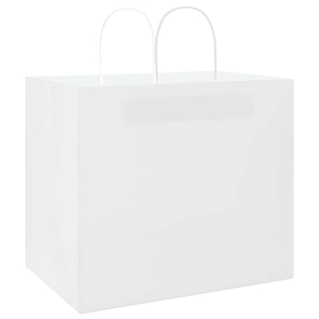 Vidaxl papieren zakken 250 st met hengsels 32x22x28 cm wit