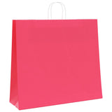 Vidaxl papieren zakken 50 st met hengsels 54x15x49 cm roze