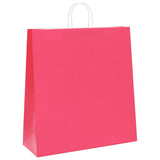 Vidaxl papieren zakken 250 st met hengsels 45x17x48 cm roze