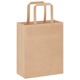 Vidaxl papieren zakken 50 st met hengsels 18x8x22 cm bruin
