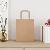 Vidaxl papieren zakken 250 st met hengsels 18x8x22 cm bruin
