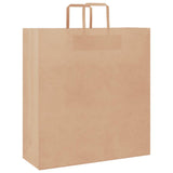 Vidaxl papieren zakken 250 st met hengsels 45x17x48 cm bruin