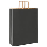 Vidaxl papieren zakken 250 st met hengsels 32x12x42 cm zwart