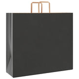 Vidaxl papieren zakken 250 st met hengsels 54x15x49 cm zwart