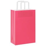 Vidaxl papieren zakken 250 st met hengsels 21x11x31 cm roze