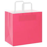 Vidaxl papieren zakken 250 st met hengsels 26x17x25 cm roze
