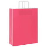 Vidaxl papieren zakken 250 st met hengsels 32x12x42 cm roze