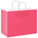 Vidaxl papieren zakken 250 st met hengsels 32x17x25 cm roze