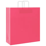 Vidaxl papieren zakken 250 st met hengsels 45x17x48 cm roze