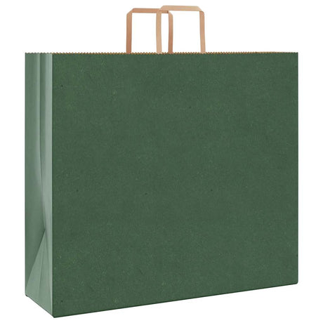 Vidaxl papieren zakken 250 st met hengsels 54x15x49 cm groen